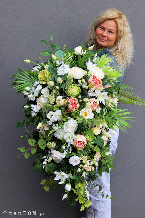 bogata wiązanka / kompozycja nagrobna, Pianolla Premium, dł.100cm