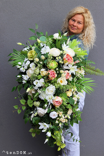 bogata wiązanka / kompozycja nagrobna, Pianolla Premium, dł.100cm