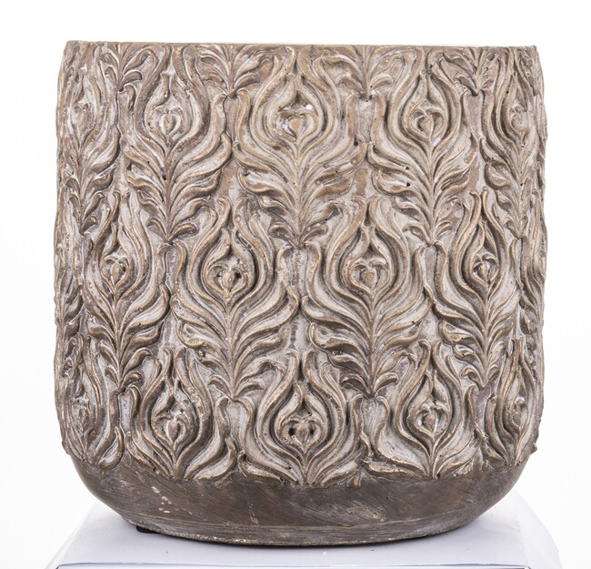 dekoracyjna złota osłonka / doniczka, Dominium, wym.21x21cm