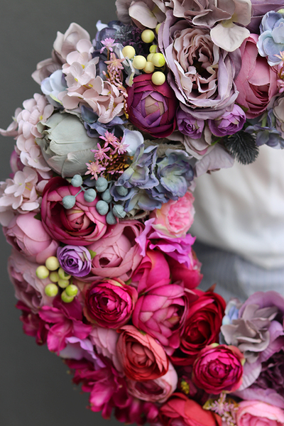 Bogactwo Natury Nelo, dekoracyjny wianek na drzwi, śr.44cm 