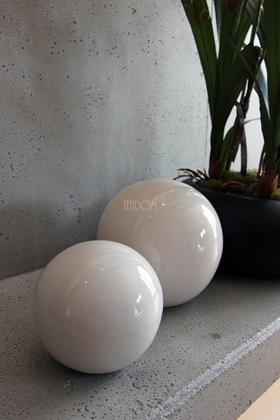 kula dekoracyjna fiberglass White śr.50cm