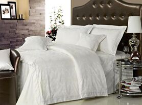 biała pościel Glamour 160x200cm + dwie poszewki 50x70cm