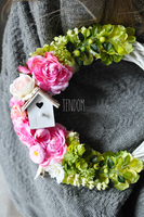 Bella Primavera duży wianek na drzwi, śr.33cm