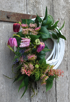 oryginalny wiosenny wianek na drzwi Mistra, śr.30cm