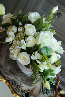 Fenicja, kompozycja z białych kwiatów na stół, wym.25x45x28cm