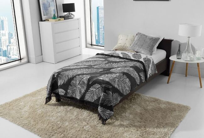 Jungle Grey, koc pled narzuta, wym.150x200cm