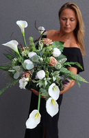 bardzo długa kompozycja nagrobna, Nerala Hemina, wym.40x110cm