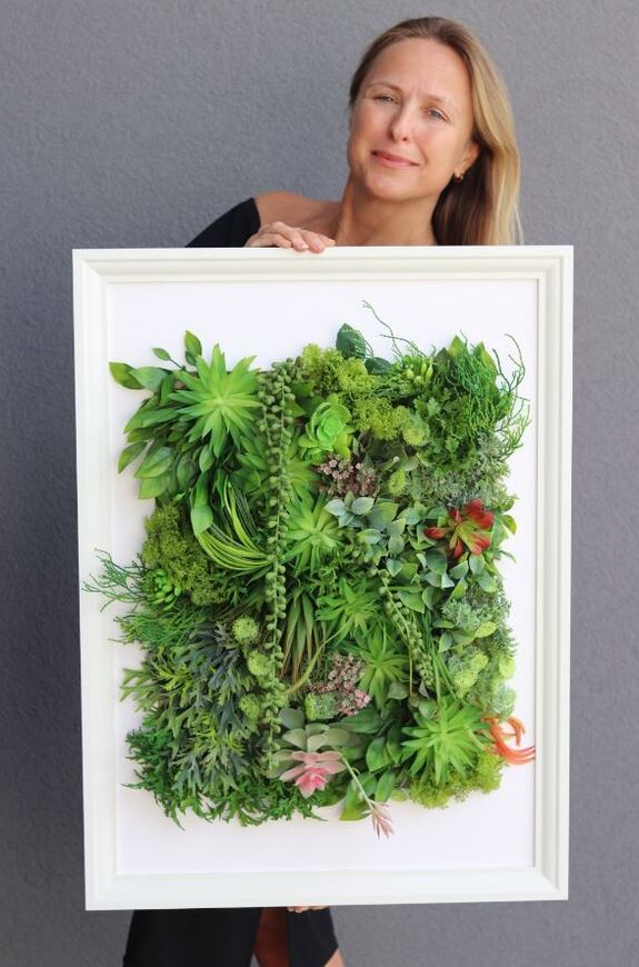 atrakcyjna jednostronna rama Hotels Sukulenty 5, wym.77x57cm 