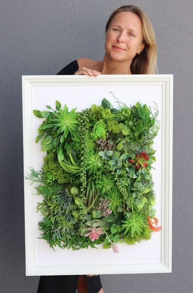 atrakcyjna jednostronna rama Hotels Sukulenty 5, wym.77x57cm 