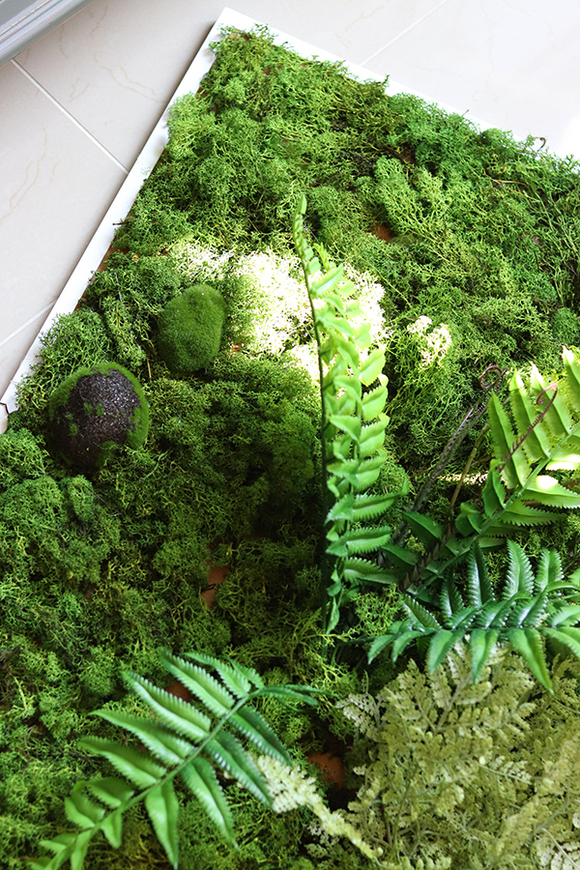 jednostronna zielona rama z mchem, Natura, wym. 80x80cm