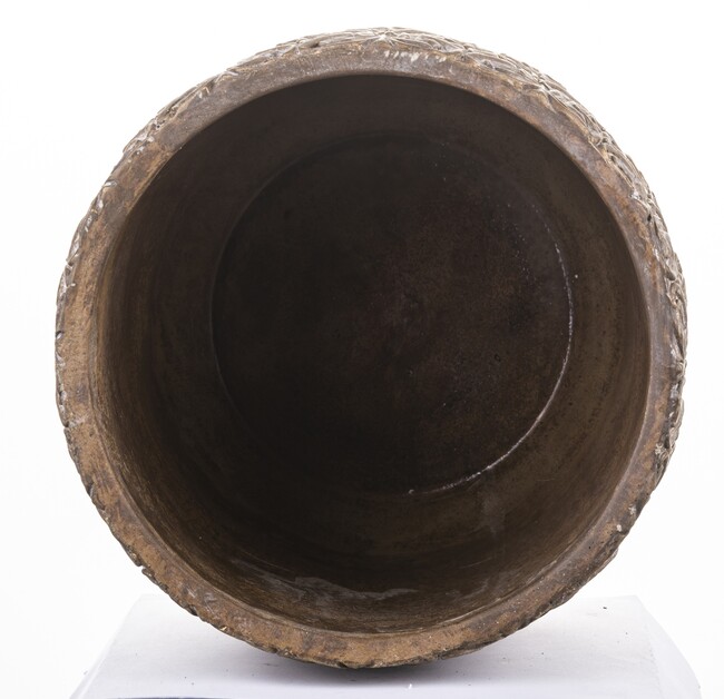 dekoracyjna złota osłonka / doniczka, Dominium, wym.21x21cm