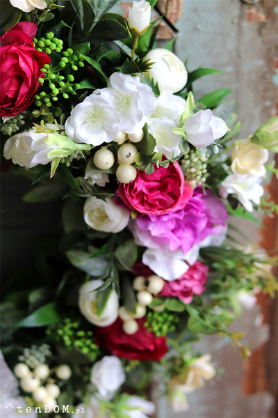 dekoracyjny wianek kwiatowy Landassa 2, śr.44cm