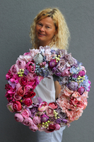 Bogactwo Natury Nelo, dekoracyjny wianek na drzwi, śr.44cm 