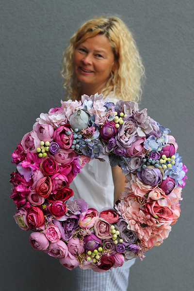 Bogactwo Natury Nelo, dekoracyjny wianek na drzwi, śr.44cm 