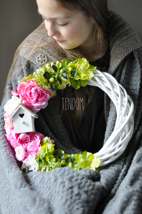 Bella Primavera duży wianek na drzwi, śr.33cm 