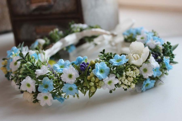 Avril komunijny wianek na głowę, rozmiar uniwersalny, dziecięcy