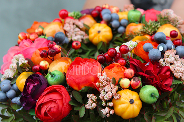 efektowny wianek Jesień u Progu o śr.25cm  