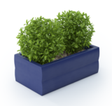 Nyx, nowoczesna niebieska donica, niska, wys.30x43x80cm