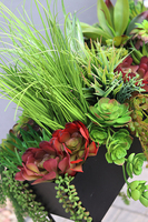 Asia Modern, sukulenty w donicy na stojaku, wys.110x40x58cm 