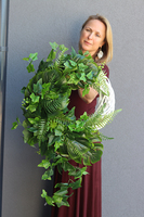 egzotyczny wianek, Natural Leaves, śr.45cm