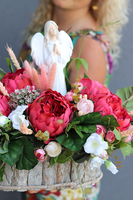 Janna, dekoracja nagrobna z aniołem, wym.43x48cm