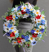 barwny wianek na drzwi Lato w Pełni, śr.38cm 