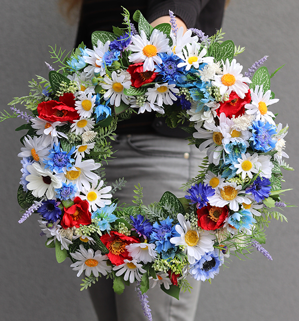 barwny wianek na drzwi Lato w Pełni, śr.38cm 