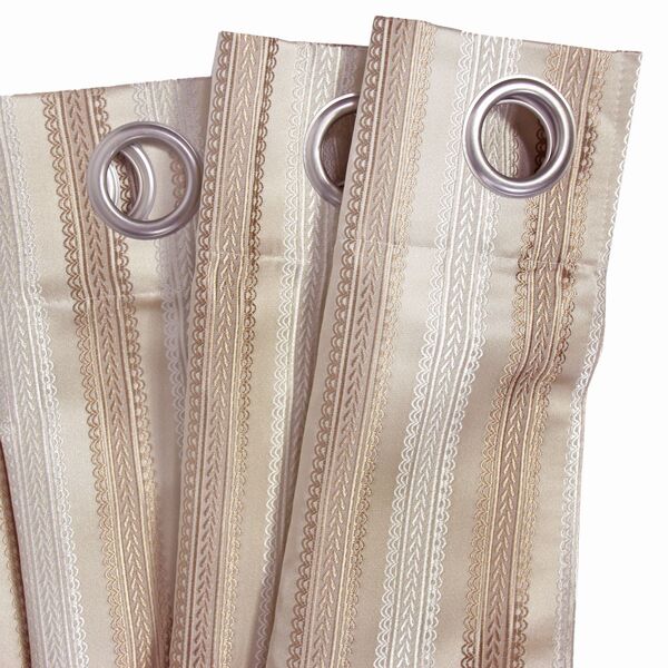 Stripes, elegancka zasłona cappuccino, wym.140x270cm