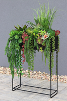 Asia Modern, sukulenty w donicy na stojaku, wys.110x40x58cm 