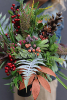 Leśne Runo, komplet dekoracji nagrobnych, wieniec + bukiet