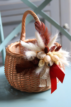 Naturano, brązowy koszyczek wielkanocny, wys.25cm