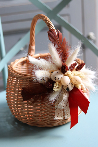 Naturano, brązowy koszyczek wielkanocny, wys.25cm