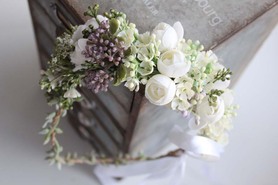 OD RĘKI delikatny komunijny wianek na głowę Sanna, rozmiar uniwersalny, dziecięcy