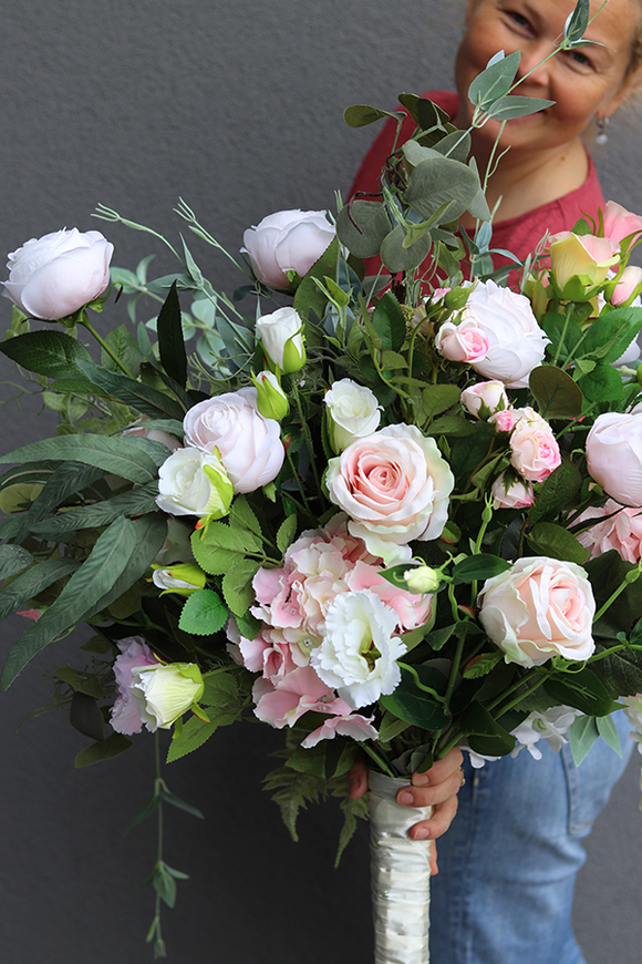 bukiet kwiatowy z wisterią Montello Rocco, wym. 58x65cm