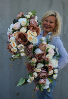 Glamour Cappuccino Big kompozycja kwiatowa / bukiet, wym.30x50x30cm