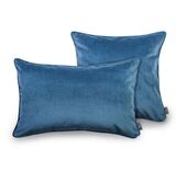 poduszka dekoracyjna welurowa, Velvetia, granat dżinsowy, wym.40x60cm