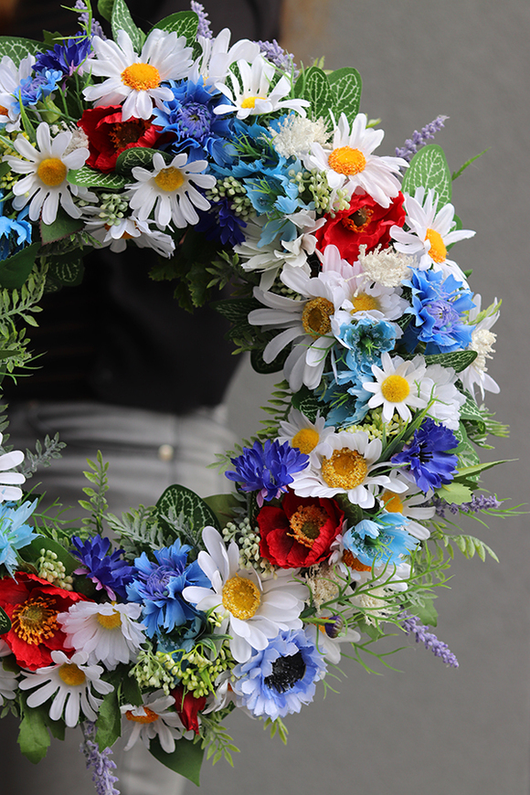 barwny wianek na drzwi Lato w Pełni, śr.38cm 