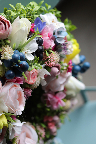 Piękno Na Co Dzień, barwny wianek z owocami, śr.34cm