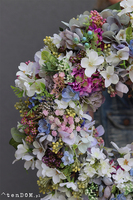 bogaty kwiatowy wianek, Czarująca Wiosna 2, śr.40cm