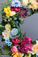 bardzo duży barwny wianek, Marietta Summer, śr.60cm  