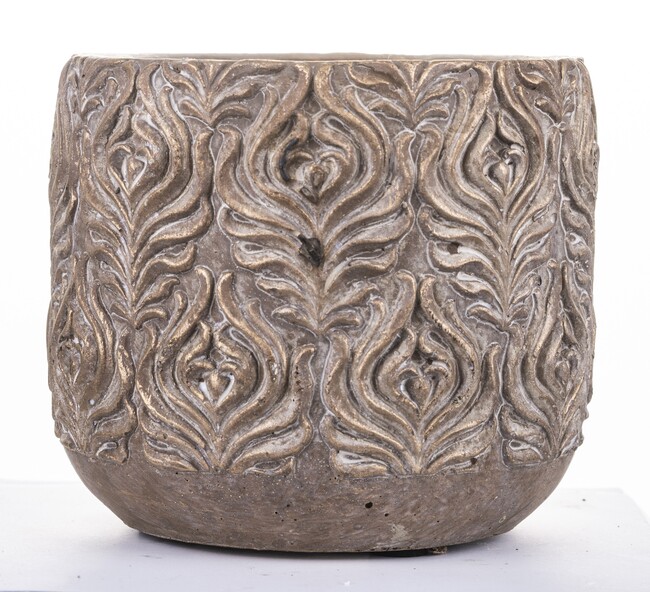 dekoracyjna złota osłonka / doniczka, Dominium, wym.13x14cm