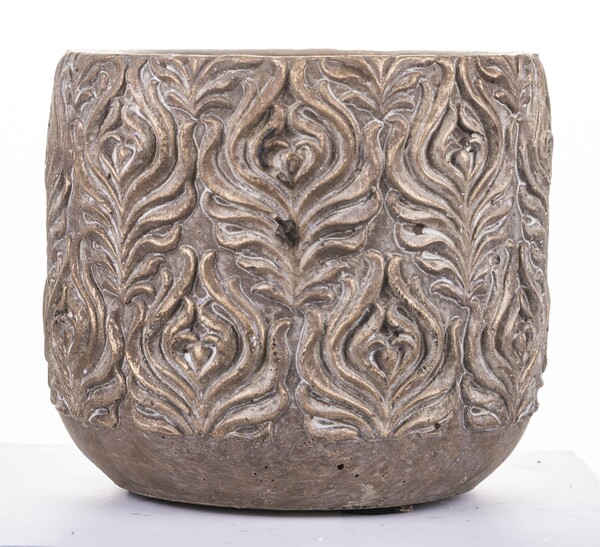 dekoracyjna złota osłonka / doniczka, Dominium, wym.13x14cm