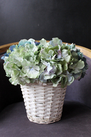 kosz z kwiatami Romantyczna Hortensja Morska 32x35cm