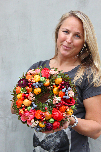 efektowny wianek Jesień u Progu o śr.25cm  