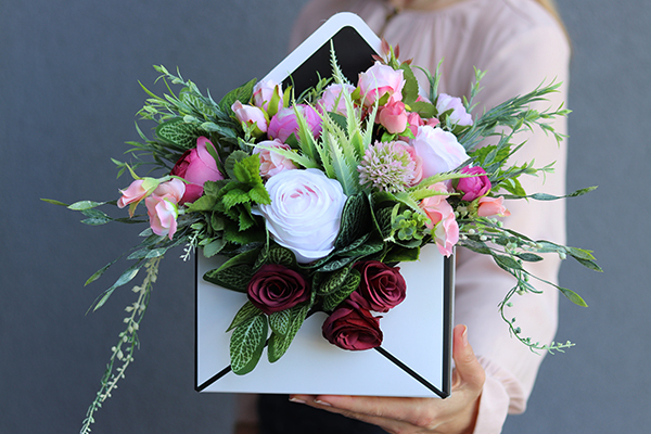 box - koperta z kwiatami, Finessa, wym.30x20x6.5cm 