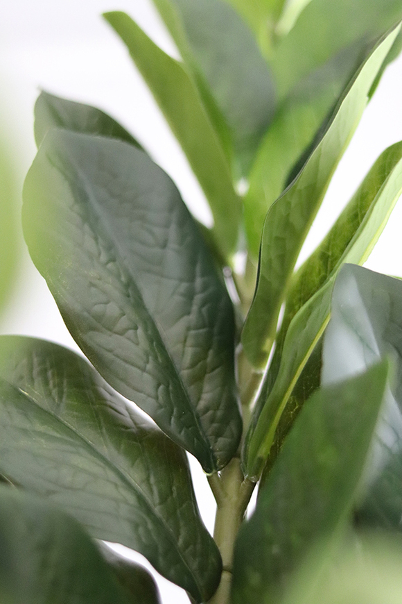 Grande Fiberglass Zamiokulkas, sztuczne drzewko w czarnej donicy, wys.135cm