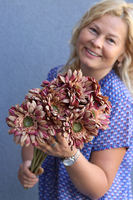 Gerbery Flamenco, bukiet beżowych kwiatów, dł.51cm