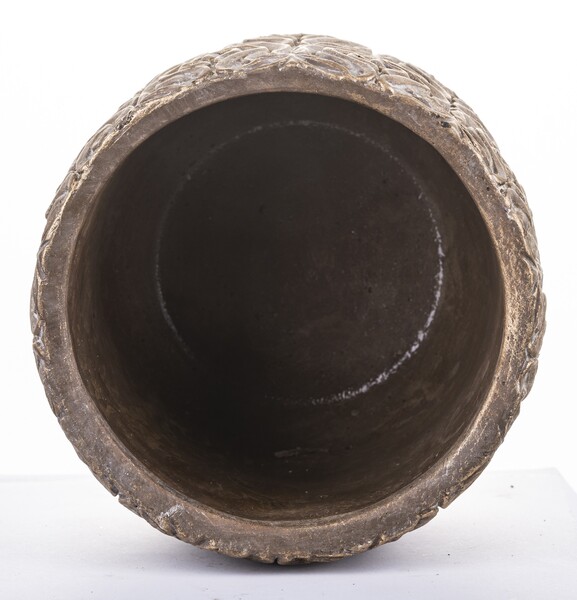 dekoracyjna złota osłonka / doniczka, Dominium, wym.13x14cm