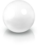 kula dekoracyjna fiberglass White śr.50cm