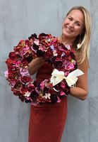 jesienny mięsisty wianek na drzwi, Melania, śr.40cm